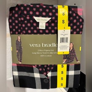 Vera Bradley Black and Red Floral Pajama Set